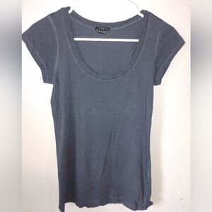 Theory Women's Short Sleeve Tee - Charcoal Gray